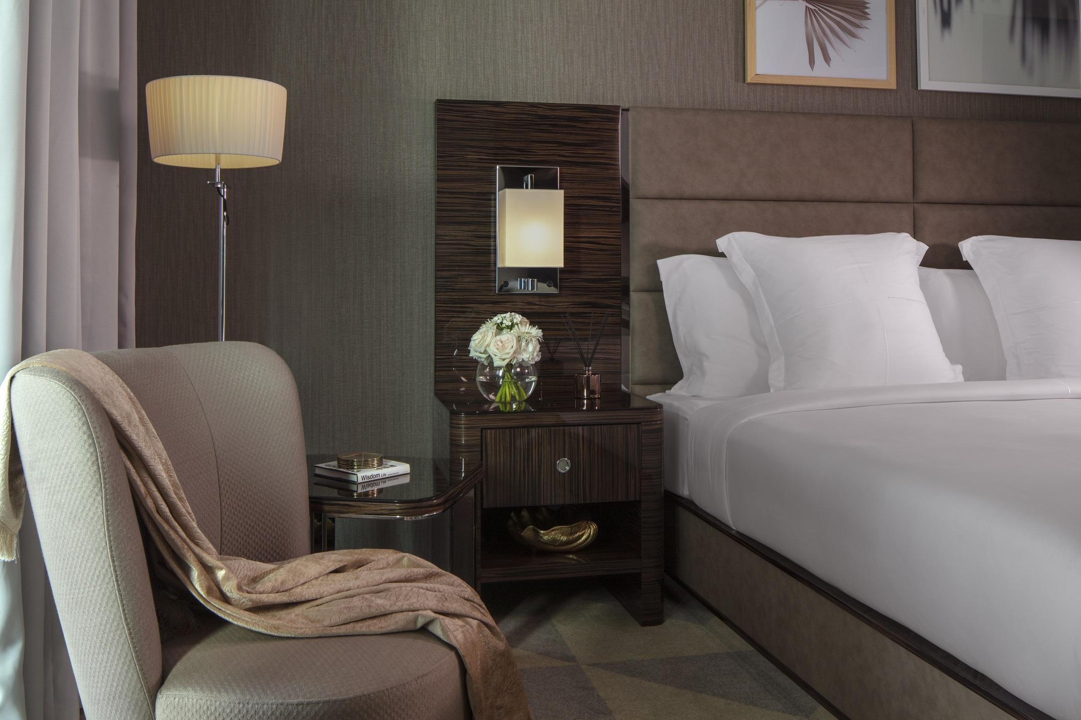 Hyde Hotel دبي المظهر الخارجي الصورة A bedroom at the hotel