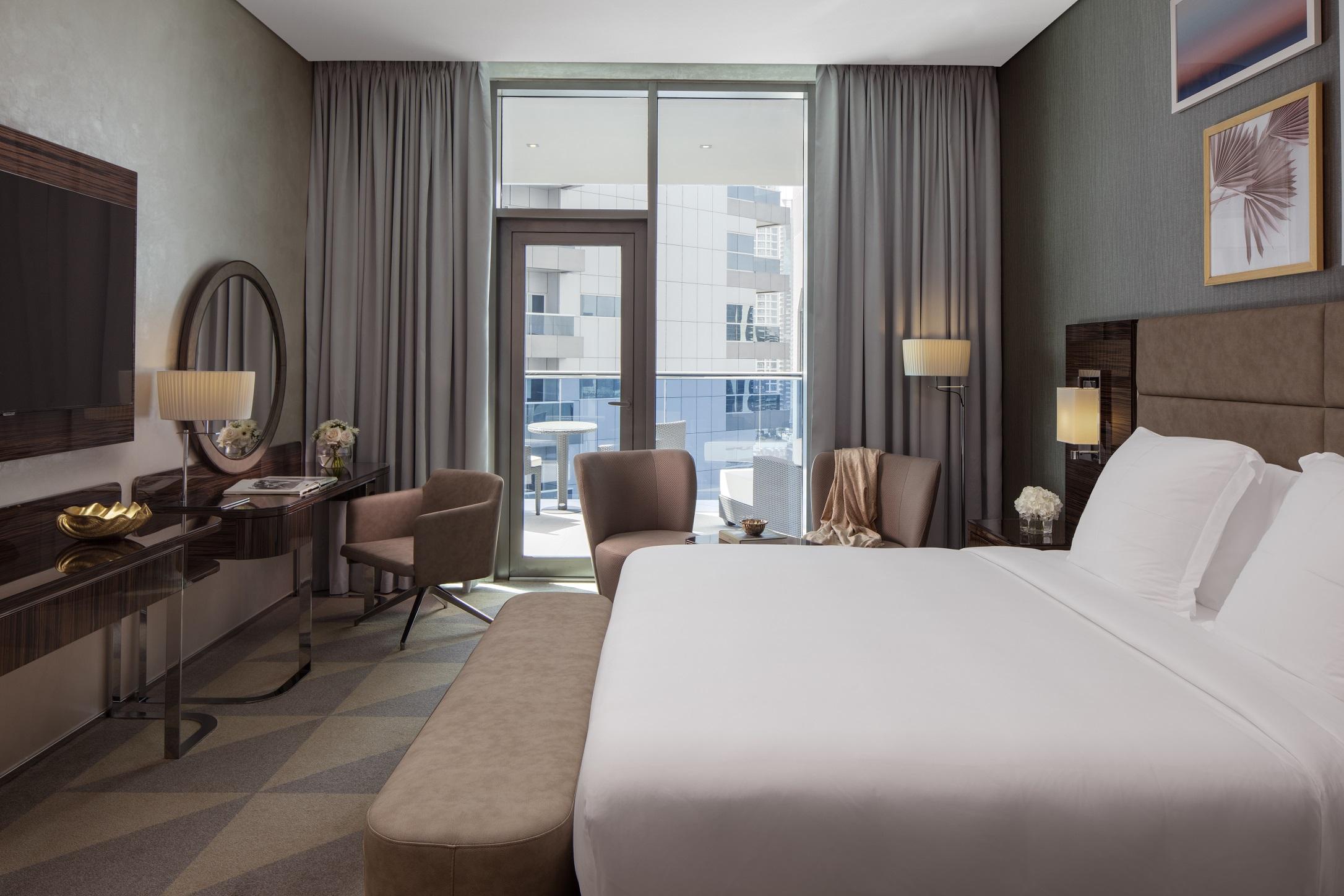 Hyde Hotel دبي المظهر الخارجي الصورة A guest room at the hotel